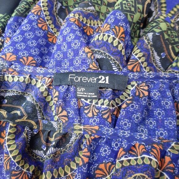 Forever 21 Floral Design Sheer Scarf Top l Size: S/P - Picture 5 of 8